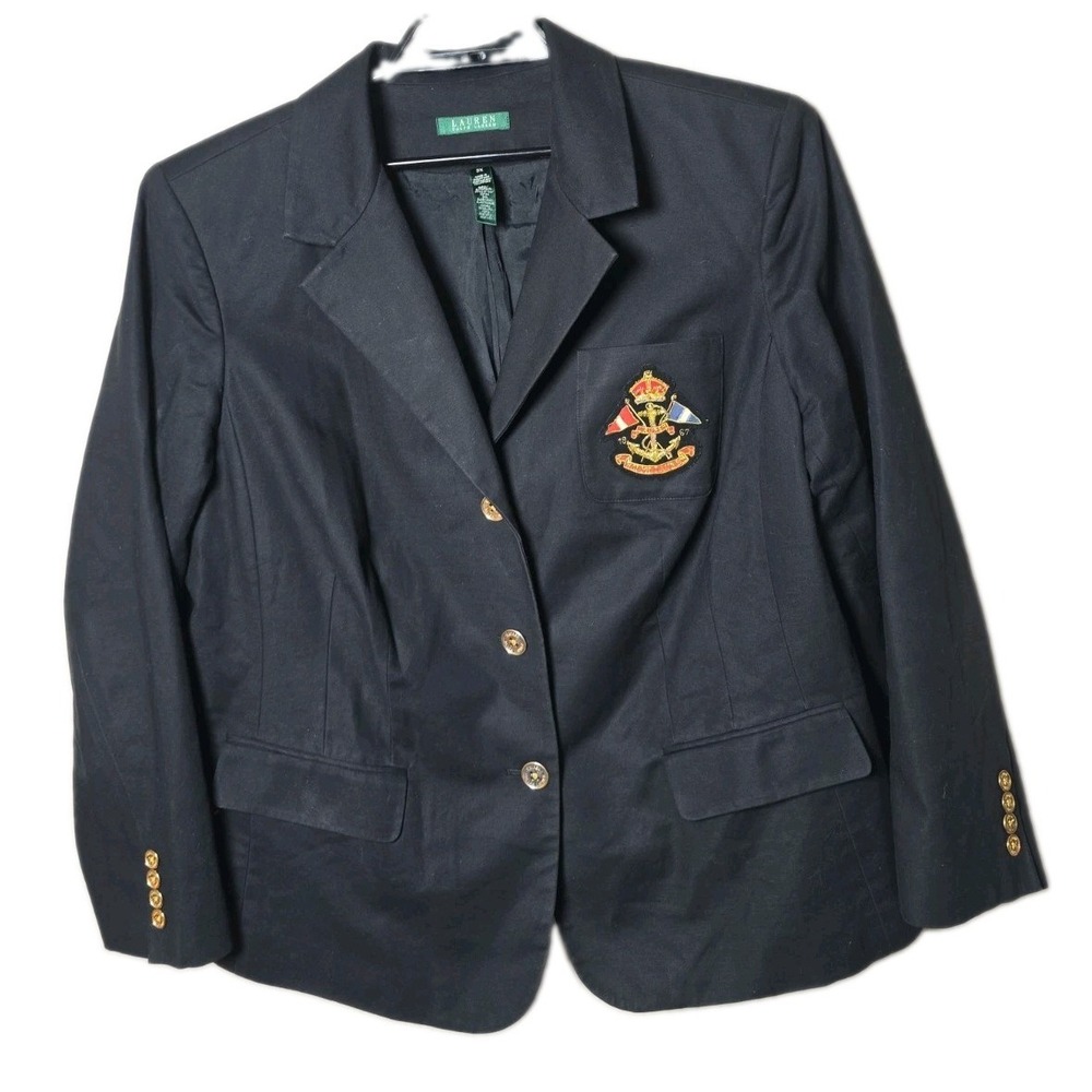 Lauren Ralph Lauren Men's Navy Blazer Jacket Royal Artillery Crest Size 3X